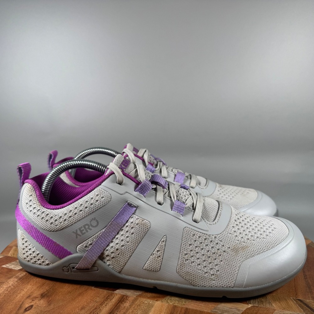 Xero Women's Athletic Shoes in Light Gray and Purple
